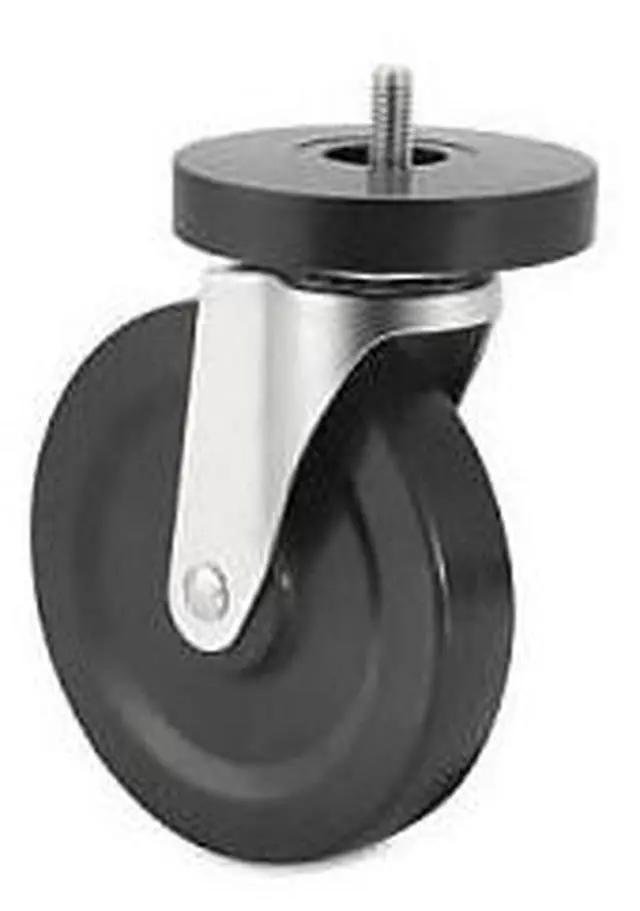 Alt view image 14 of 15 - Lorell Caster Kit 5" Wheel f/ Industr. Shelving 4/ST Black 84861