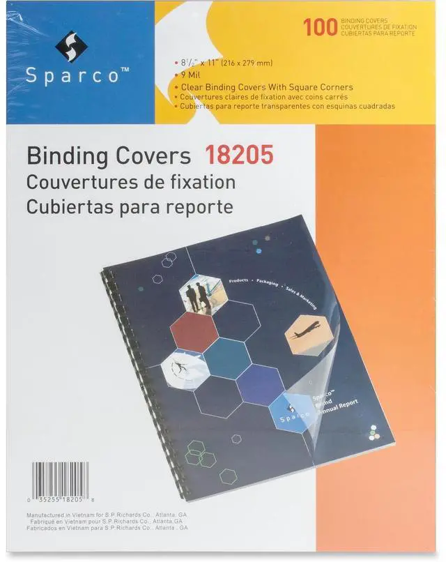 Main image of Sparco Presentatn Covers Sqre Cnr Pln 9mil 11"x8-1/2" 100/BX CL 18205