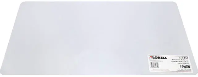Alt view image 11 of 12 - Lorell Desk Pad Rectangular Non-glare 36"x20" Clear 39650