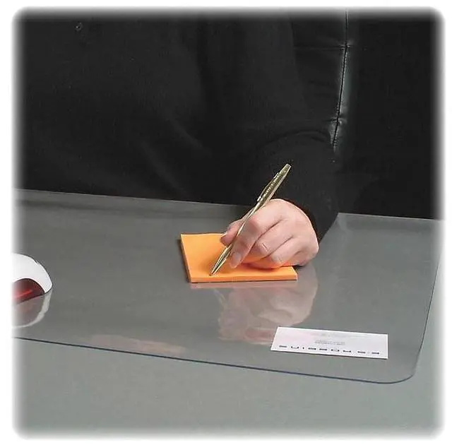 Alt view image 12 of 12 - Lorell Desk Pad Rectangular Non-glare 36"x20" Clear 39650