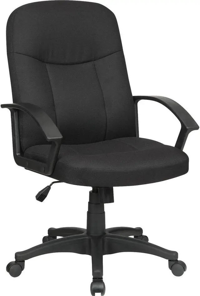 Alt view image 7 of 8 - Lorell Executive Mid-Back Chair 26-1/4"x27-1/2"x38-1/2" BK 84552