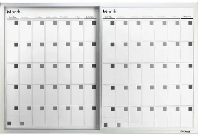 Alt view image 10 of 11 - Lorell Dry-Erase Magnetic Calendar Baord 24"x36" Frost 52503
