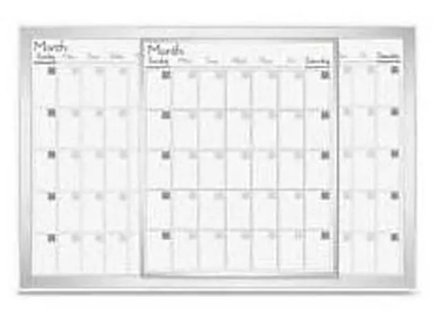 Alt view image 11 of 11 - Lorell Dry-Erase Magnetic Calendar Baord 24"x36" Frost 52503