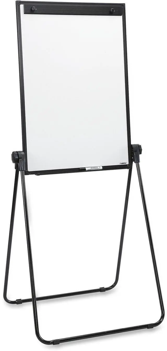 Alt view image 8 of 10 - Lorell 2-Sided Dry Erase Easel 24"x36"x67" Black 55629