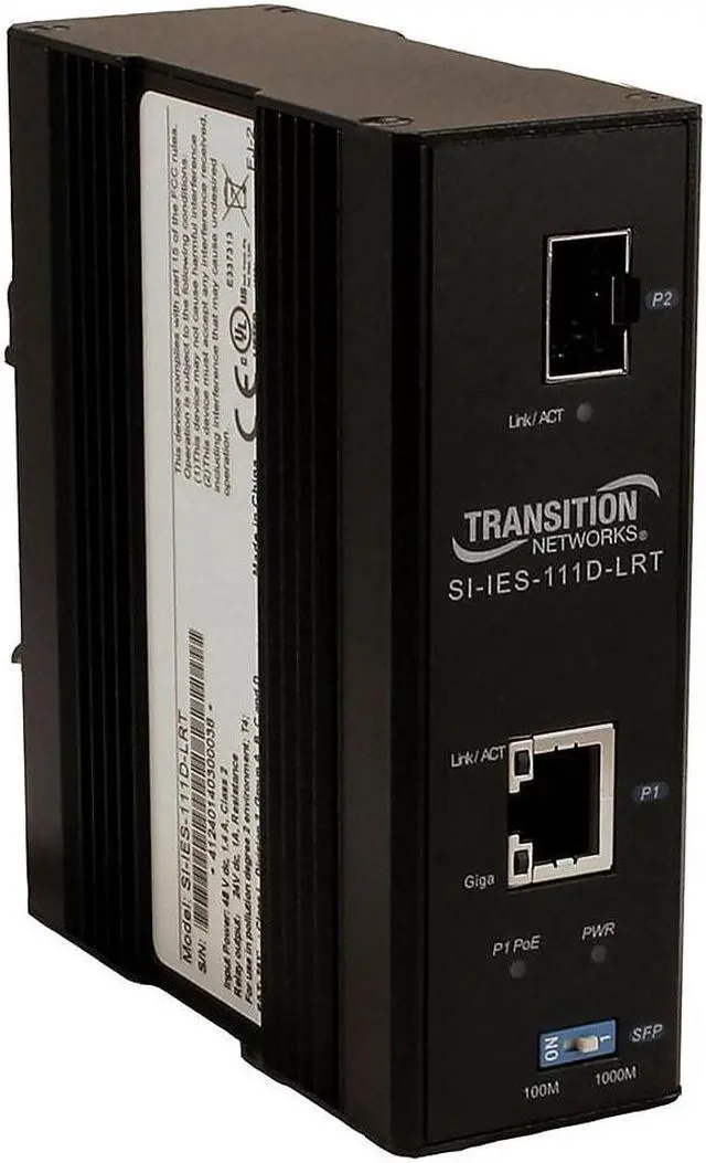 Alt view image 10 of 11 - TRANSITION NETWORKS SI-IES-111D-LRT HARDENED ETHERNET POE+ INJECTOR