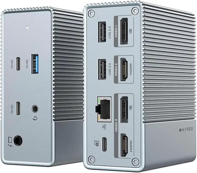 Alt view image 3 of 4 - Hyper Products GEN2 12-in-1 USB-C Docking Station With Power Adapter