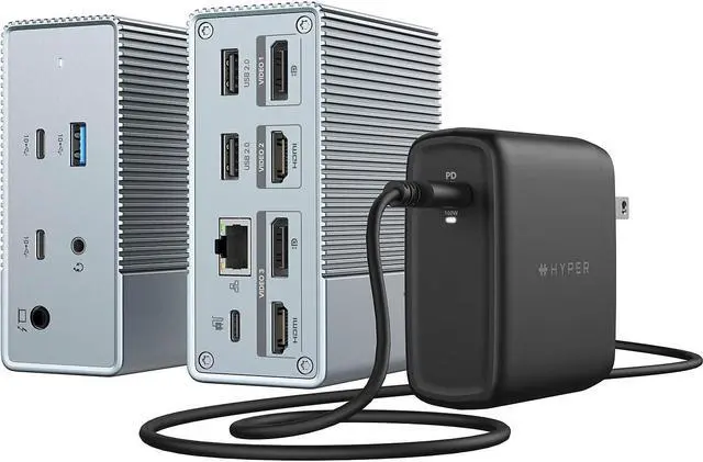 Main image of Hyper Products GEN2 12-in-1 USB-C Docking Station With Power Adapter