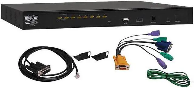 Alt view image 15 of 16 - Tripp Lite NetDirector 8-Port 1U Rack-Mount KVM Switch