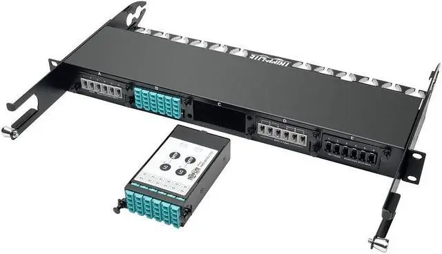 Alt view image 14 of 17 - Tripp Lite 12-Fiber Patch Panel 2 Mtp/Mpo To 12 Lc 10Gb Breakout Cassette