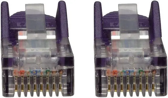 Alt view image 17 of 19 - Cat5e 350 Mhz Snagless Molded Utp Patch Cable (Rj45 M/M), Purple, 3 Ft.