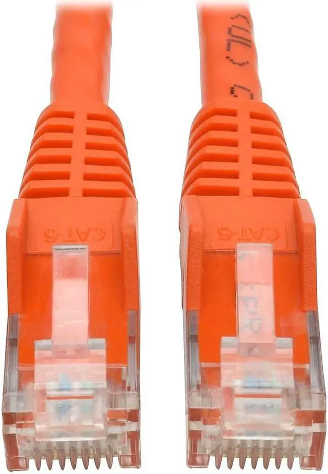 Alt view image 6 of 13 - Tripp Lite N201-001-OR Cat6 Gigabit Snagless Molded UTP Patch Cable (RJ45 M/M), Orange, 1 ft.