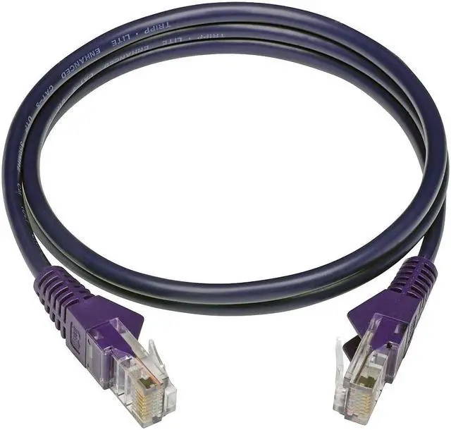 Alt view image 16 of 19 - Cat5e 350 Mhz Snagless Molded Utp Patch Cable (Rj45 M/M), Purple, 3 Ft.