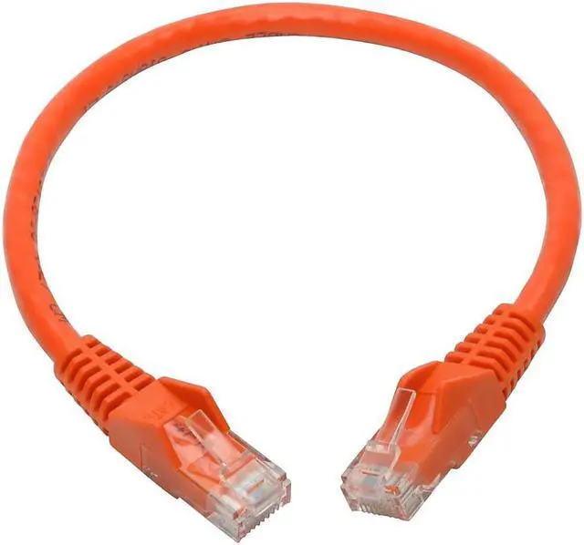 Alt view image 7 of 13 - Tripp Lite N201-001-OR Cat6 Gigabit Snagless Molded UTP Patch Cable (RJ45 M/M), Orange, 1 ft.
