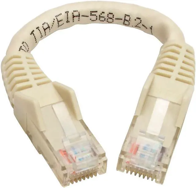 Alt view image 18 of 20 - Tripp Lite N201-06N-WH Premium Cat6 Gigabit Snagless Molded Utp Patch Cable, 24 Awg, 550 Mhz/1 Gbps (Rj45 M/M) , White, 6 In. - Patch Cable - Rj-45 (M) To Rj-45 (M) - 5.9 In - Utp - Cat 6 - Ieee 802.