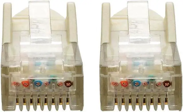 Alt view image 7 of 12 - Tripp Lite N201-004-WH Premium Cat6 Gigabit Snagless Molded Utp Patch Cable, 24 Awg, 550 Mhz/1 Gbps (Rj45 M/M) , White, 4 Ft. - Patch Cable - Rj-45 (M) To Rj-45 (M) - 4 Ft - Utp - Cat 6 - Ieee 802.3A