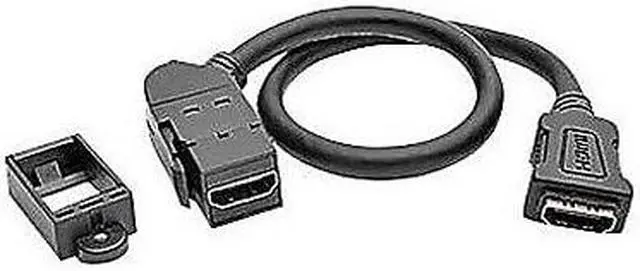 Alt view image 11 of 12 - TRIPP LITE P164-001-KPA-BK HDMI Coupler Keystone Panel Mount All-in-One Angled F/F Black 1'