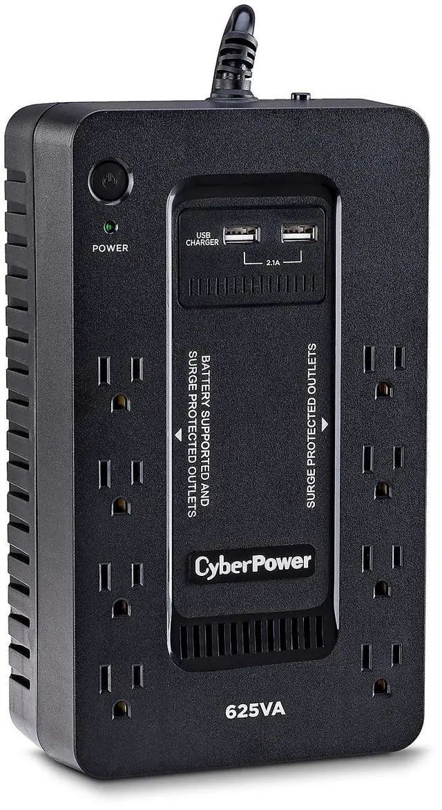 Alt view image 18 of 20 - CyberPower ST625U Standby UPS Systems - 625VA/360W, 120 VAC, NEMA 5-15P, Compact, 8 Outlets, PowerPanel