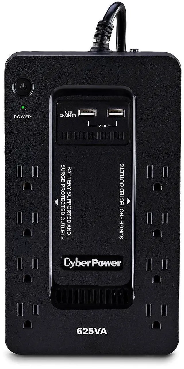 Alt view image 16 of 20 - CyberPower ST625U Standby UPS Systems - 625VA/360W, 120 VAC, NEMA 5-15P, Compact, 8 Outlets, PowerPanel
