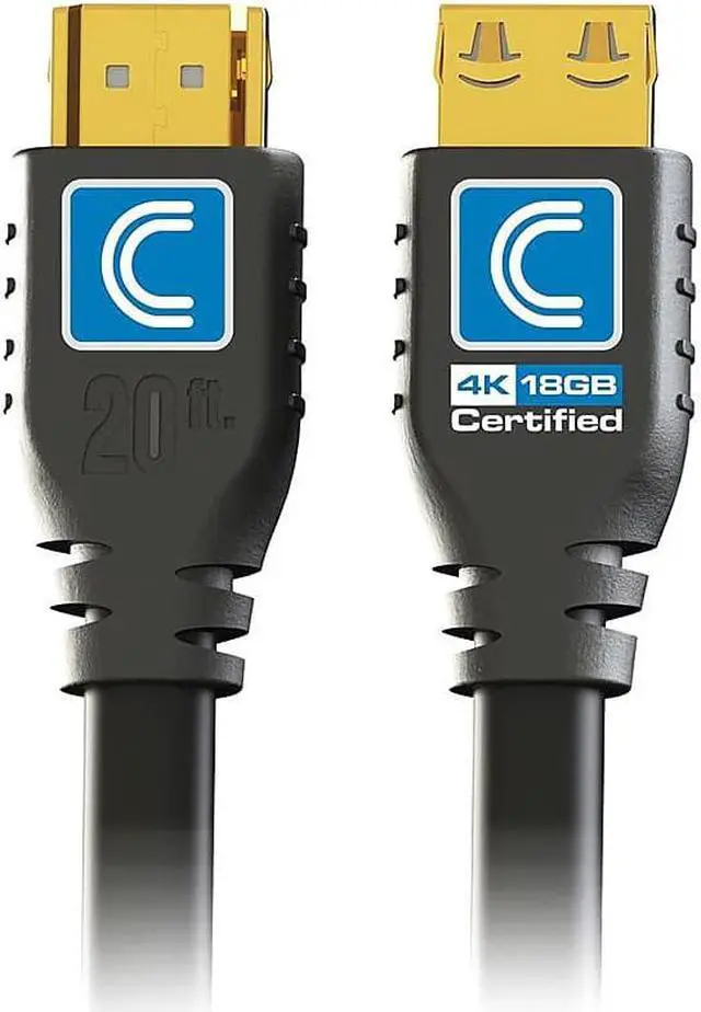 Alt view image 5 of 6 - COMPREHENSIVE CONNECTIVITY COMPANY HD18G-6PROBLK 6FT 4K HDMI CABL W PROGRIP BLK