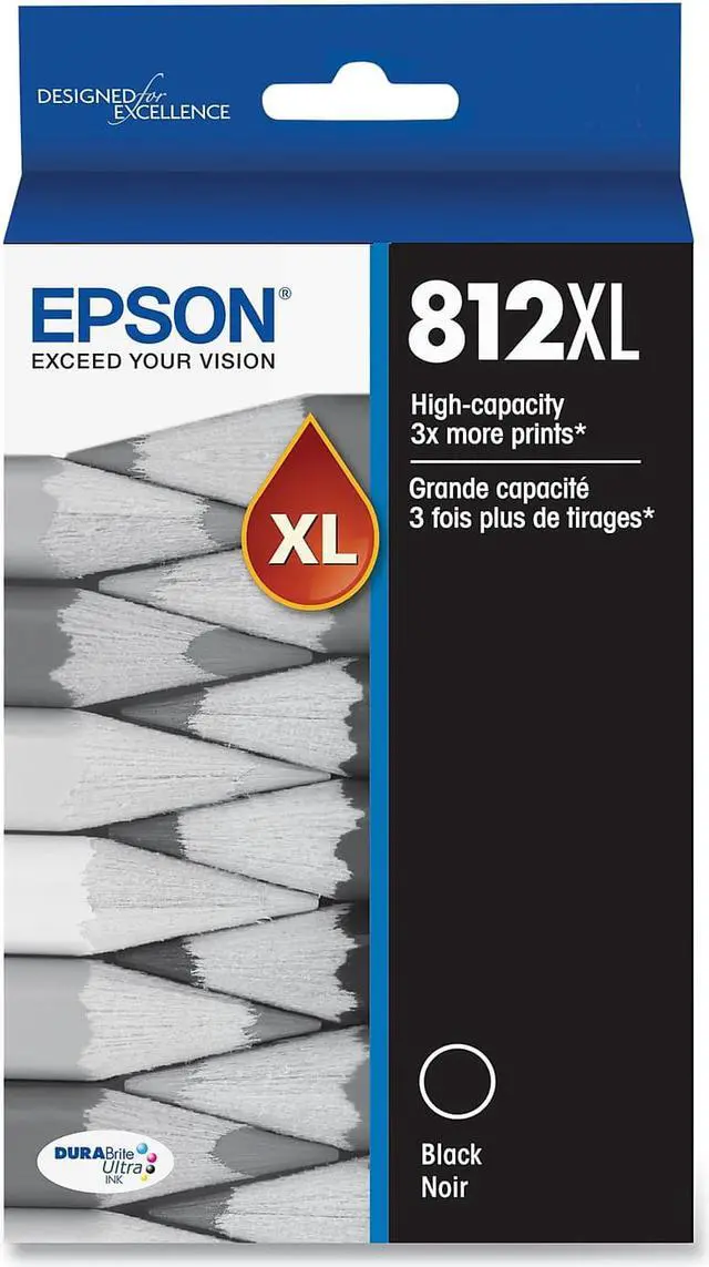 Alt view image 6 of 12 - Epson T812XL Black DuraBrite Ultra High-Yield Ink T812XL120S