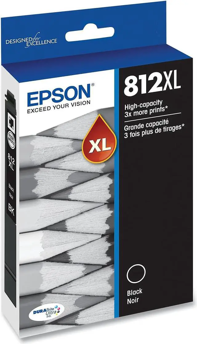 Alt view image 7 of 12 - Epson T812XL Black DuraBrite Ultra High-Yield Ink T812XL120S
