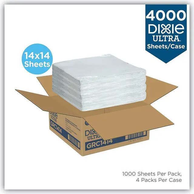 Alt view image 3 of 8 - All-Purpose Food Wrap Dry Wax Paper 14 x 14 White 1000/Carton GRC1414