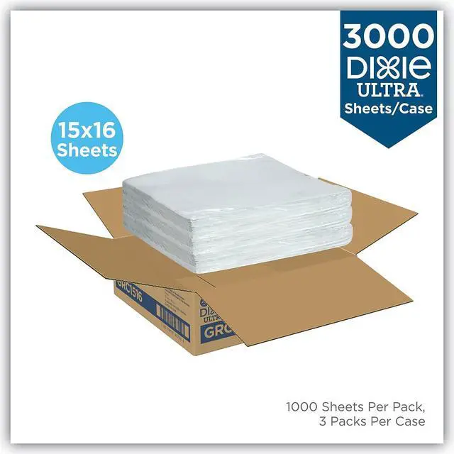 Alt view image 3 of 8 - All-Purpose Food Wrap Dry Wax Paper 15 x 16 White 1000 Sheets/Pack 3 Packs/Carton GRC1516