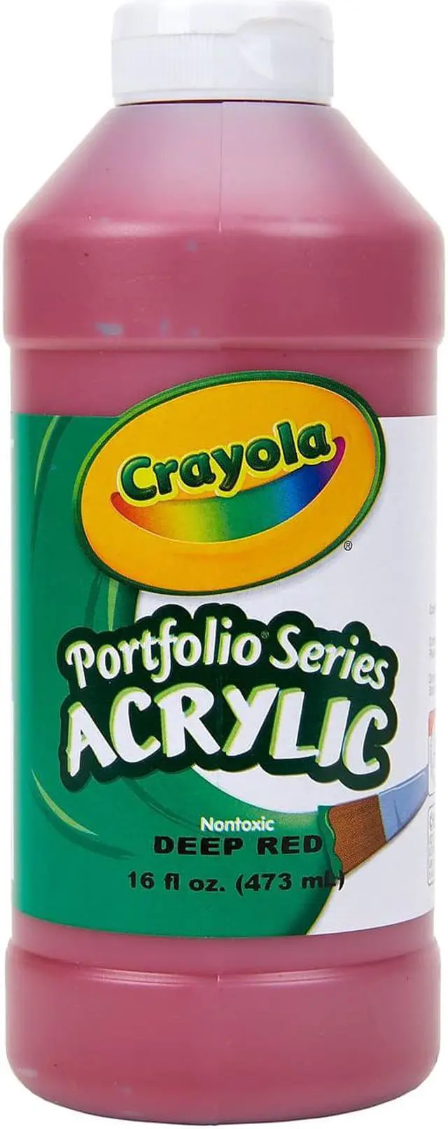 Alt view image 2 of 5 - Crayola Portfolio Series Acrylic Paint Deep Red 16 oz Bottle 204016115