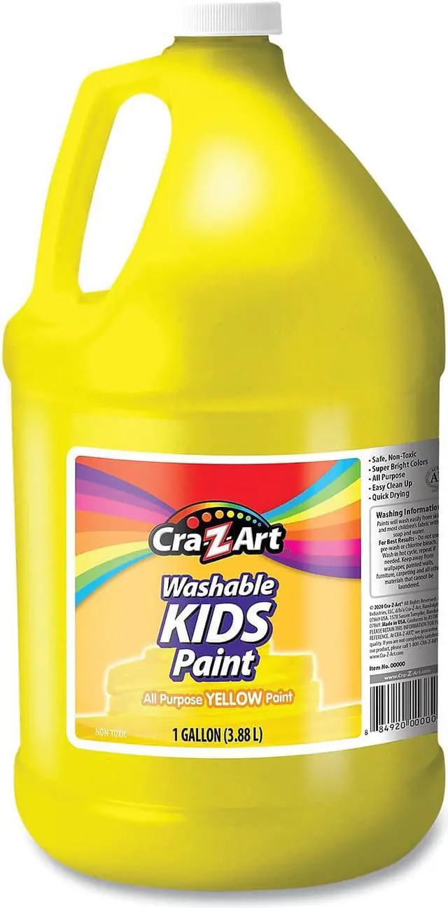 Alt view image 2 of 4 - Washable Kids Paint Yellow 1 gal Bottle 760042