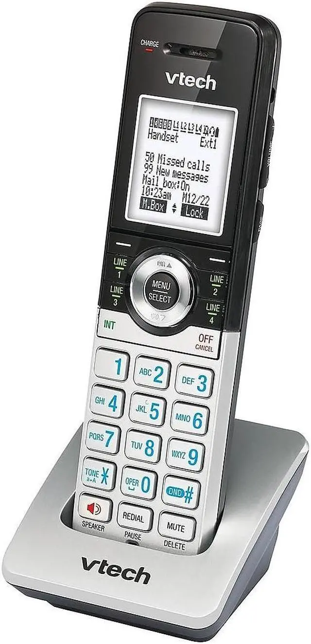 Alt view image 4 of 9 - vtech cm18045 accessory handset, silver/black | requires a vtech cm18445 small business office phone system to operate
