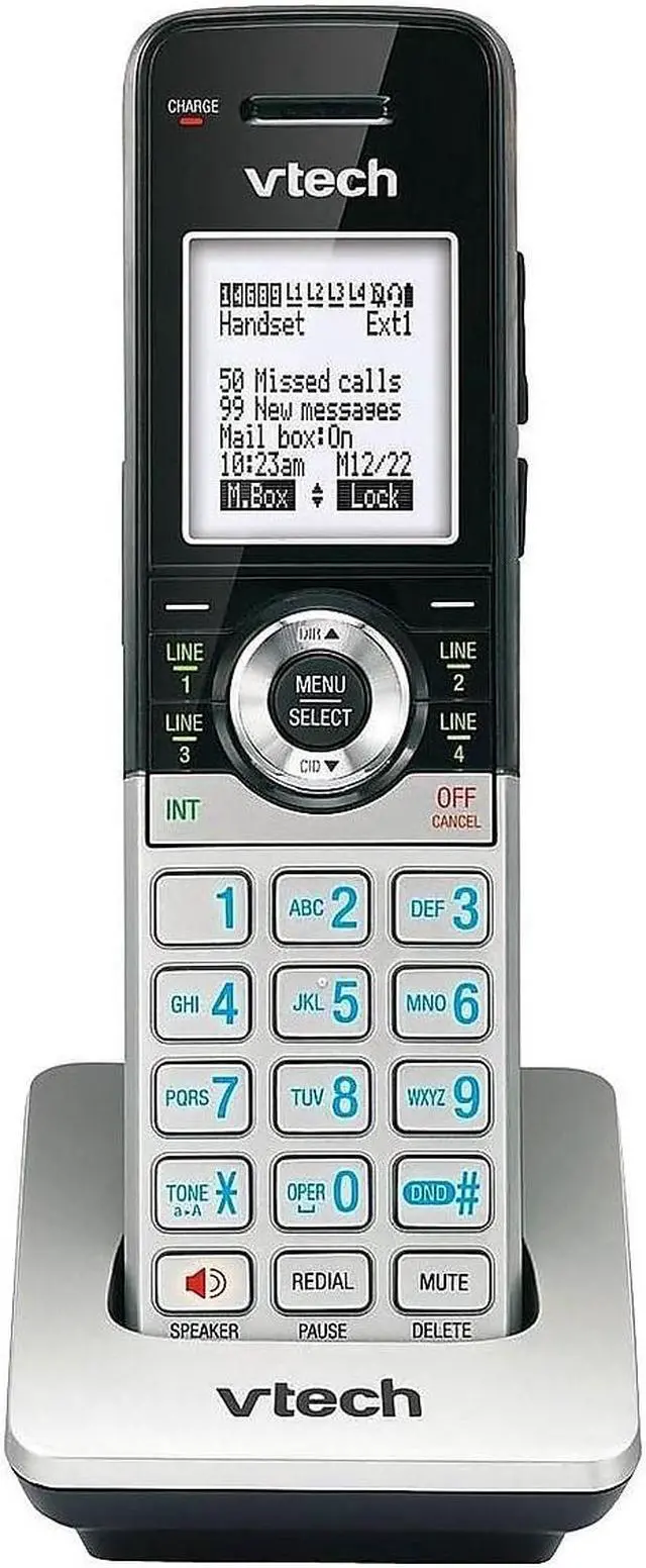 Alt view image 3 of 9 - vtech cm18045 accessory handset, silver/black | requires a vtech cm18445 small business office phone system to operate