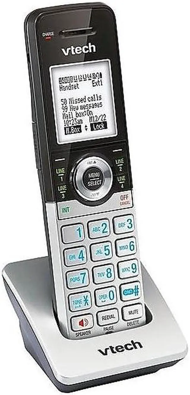 Alt view image 6 of 9 - vtech cm18045 accessory handset, silver/black | requires a vtech cm18445 small business office phone system to operate
