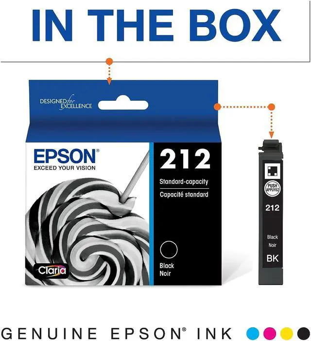 Alt view image 2 of 5 - Epson T212 Black Ink Cartridge Standard Yield 1 Pack (T212120-S) 24395768