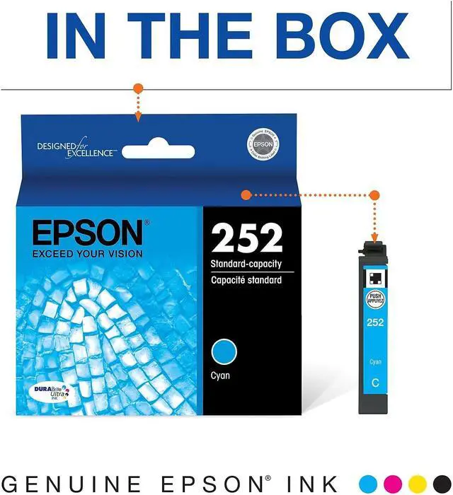 Alt view image 5 of 8 - Epson DURABrite Ultra Ink T252220 Ink Cartridge - Cyan