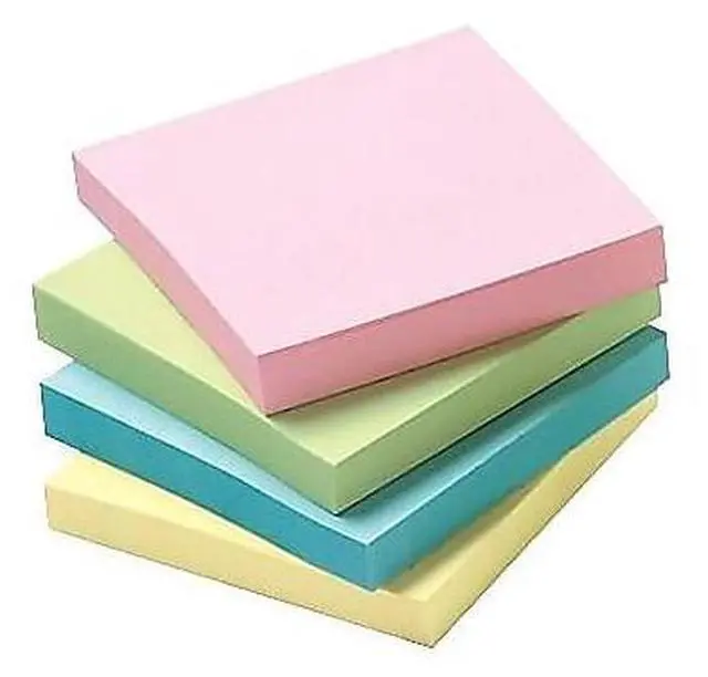 Alt view image 11 of 13 - Highland Self-Stick Notes 3 x 3 Assorted Pastel 100-Sheet 12/Pack 6549A
