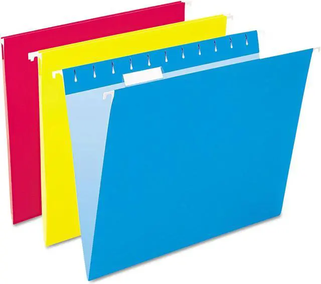 Alt view image 2 of 18 - Pendaflex Essentials Colored Hanging Folders 1/5 Tab Letter Assorted Colors 25/Box 81612