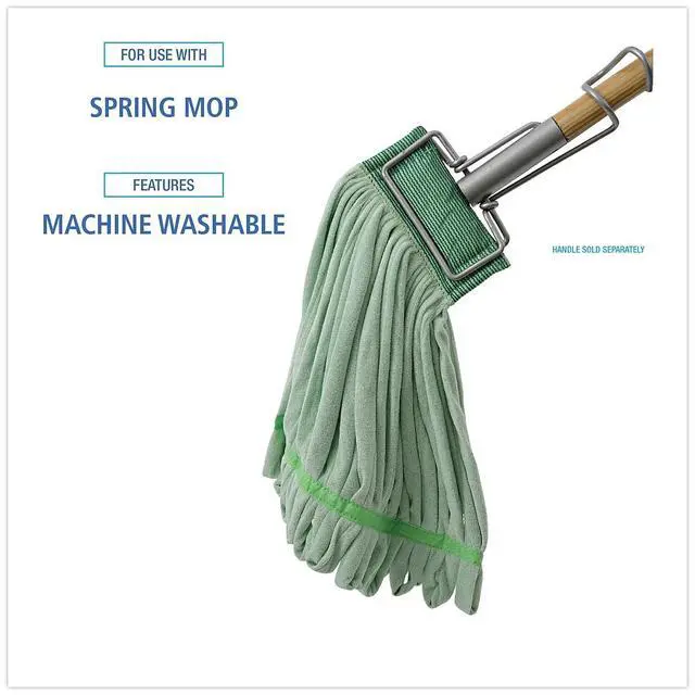 Alt view image 12 of 15 - Boardwalk - BWKMWTMGCT - Microfiber Looped-End Wet Mop Heads, Medium, Green, 12/Carton