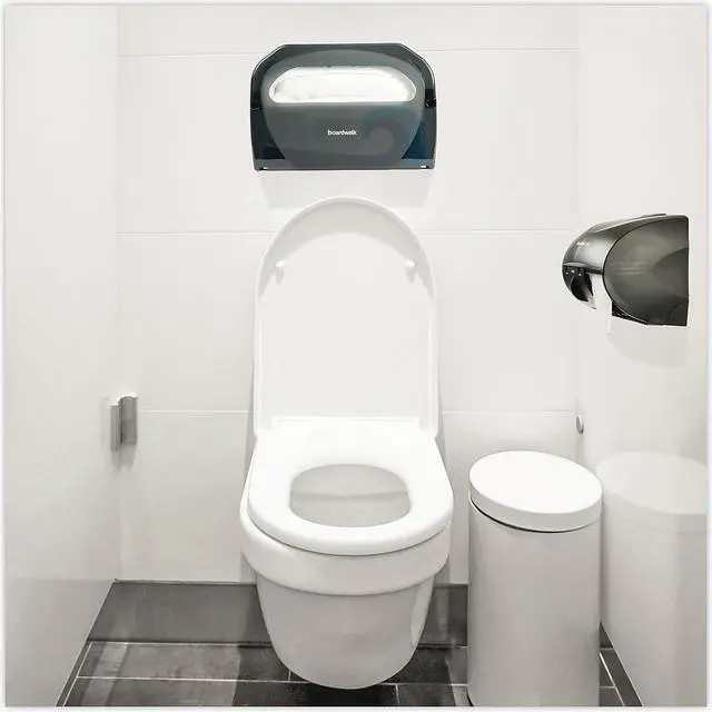 Alt view image 15 of 15 - Toilet Seat Cover Dispenser, Plastic, 17 1/4x3 1/8x11 3/4, Smoke Black, 10/Crtn BWKTS510SBBWEA
