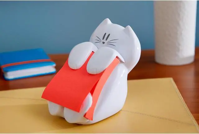 Alt view image 11 of 15 - Post-it Pop-Up Note Dispenser Cat Shape 3 x 3 White CAT330