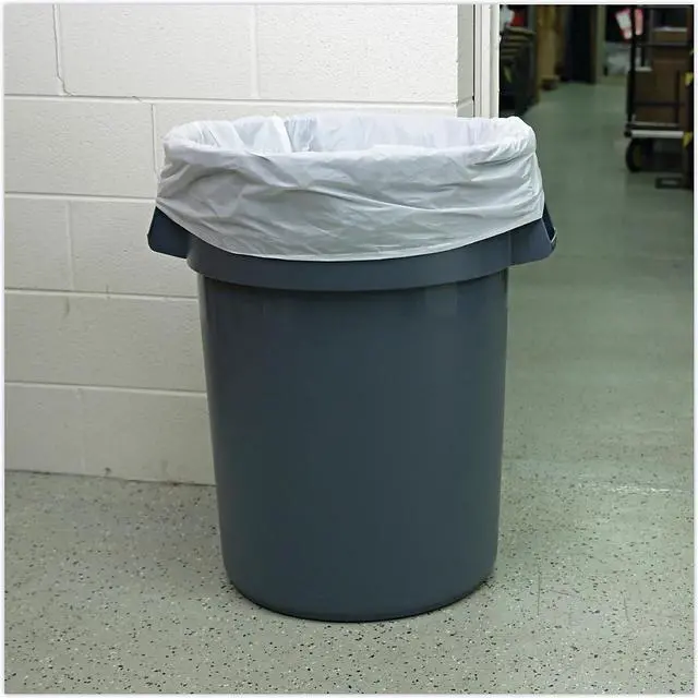 Alt view image 6 of 8 - Boardwalk Repro Low-Density Can Liners 55 gal 0.63 mil 38 x 58 White 10 Bags/Roll 10 Rolls/Carton 515