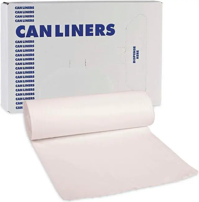 Alt view image 8 of 8 - Boardwalk Repro Low-Density Can Liners 55 gal 0.63 mil 38 x 58 White 10 Bags/Roll 10 Rolls/Carton 515