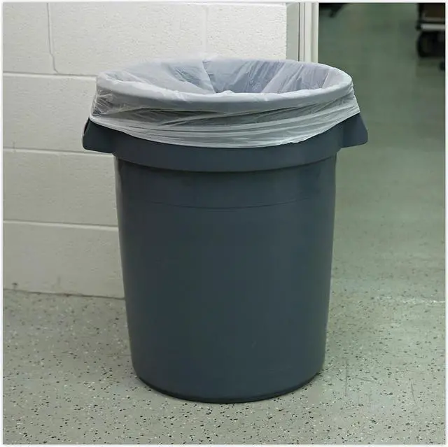 Alt view image 5 of 7 - Boardwalk Repro Low-Density Can Liners 30 gal 0.62 mil 30 x 36 White 10 Bags/Roll 20 Rolls/Carton 511