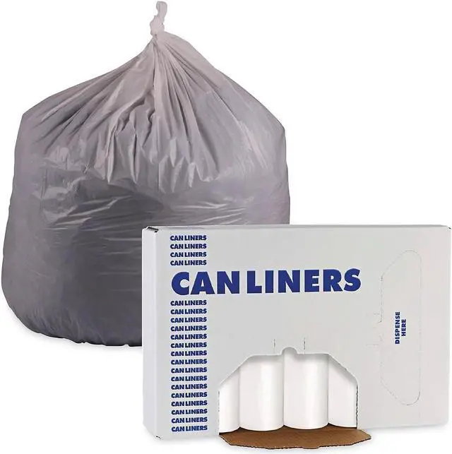 Alt view image 7 of 8 - Boardwalk Repro Low-Density Can Liners 55 gal 0.63 mil 38 x 58 White 10 Bags/Roll 10 Rolls/Carton 515