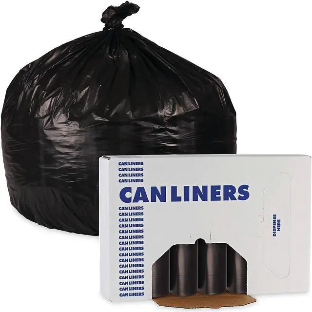 Alt view image 13 of 14 - Boardwalk Low-Density Waste Can Liners 16 gal 1 mil 24 x 32 Black 15 Bags/Roll 10 Rolls/Carton 510