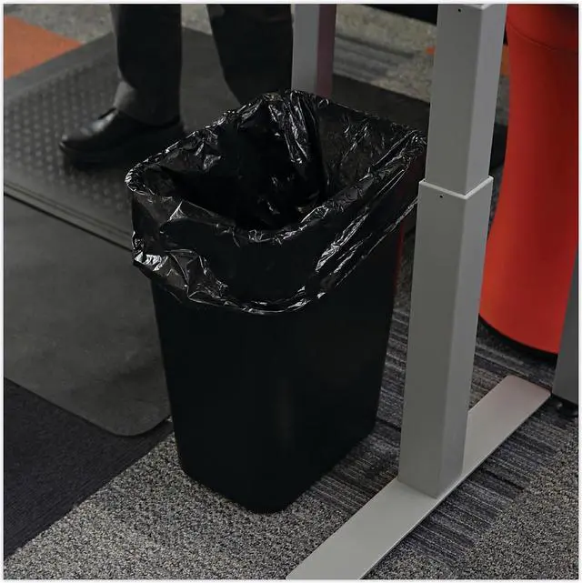 Alt view image 12 of 14 - Boardwalk Low-Density Waste Can Liners 16 gal 1 mil 24 x 32 Black 15 Bags/Roll 10 Rolls/Carton 510