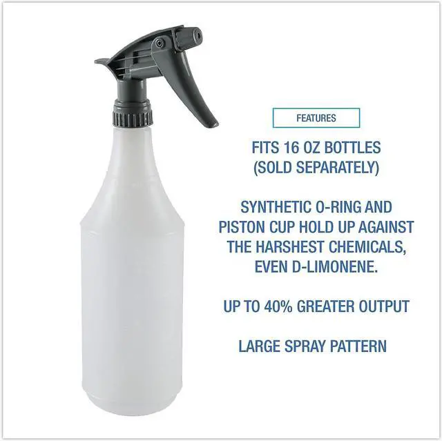 Alt view image 9 of 9 - Chemical-Resistant Trigger Sprayer 320CR, Gray, 7 1/4"Tube, 24/Carton BWK72108