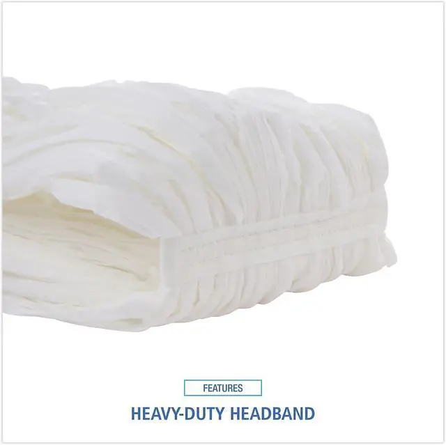 Alt view image 11 of 12 - Boardwalk Nonwoven Cut End Edge Mop Rayon/Polyester #20 White 12/Carton BW2020