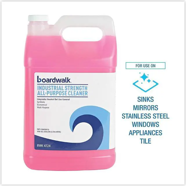 Alt view image 6 of 9 - Boardwalk BWK4714AEA Industrial Strength Glass Cleaner with Ammonia, 1 gal. Bottle