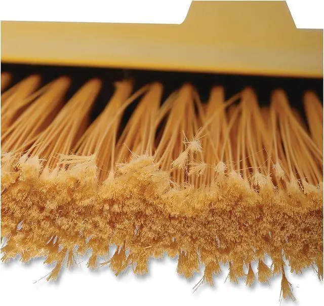 Alt view image 4 of 5 - Boardwalk Angler Broom Plastic Bristles 53" Wood Handle Yellow 12/Carton 932ACT