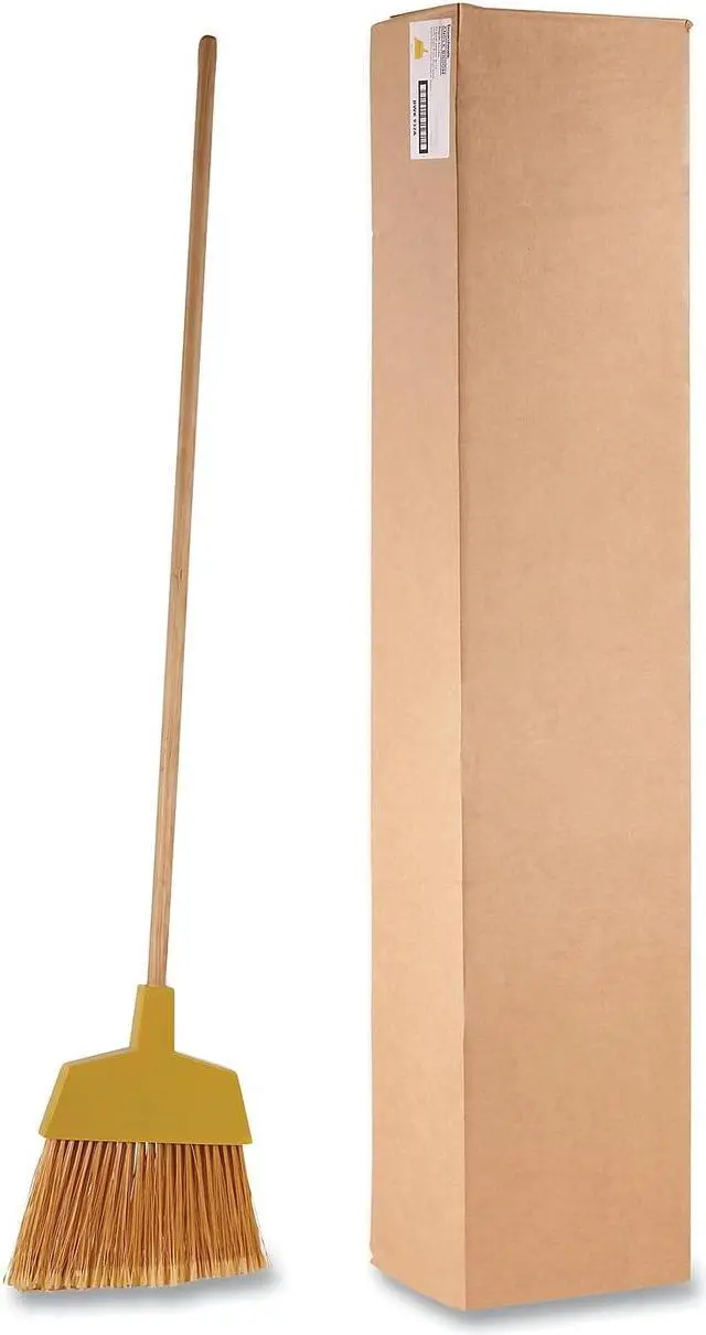 Alt view image 3 of 5 - Boardwalk Angler Broom Plastic Bristles 53" Wood Handle Yellow 12/Carton 932ACT